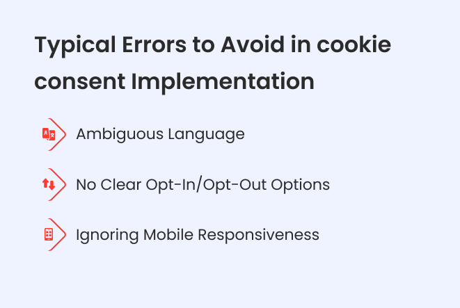 Typical Errors to Avoid in cookie consent Implementation in new Website