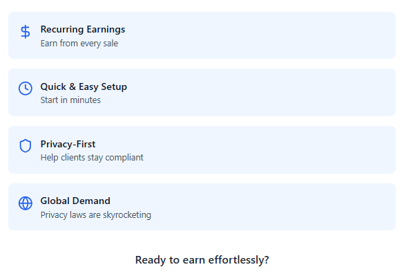 recurring earning earn from each sale